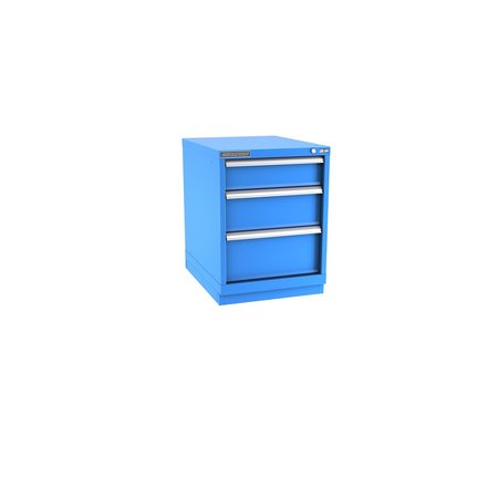 CHAMPION TOOL STORAGE Modular Drawer Cabinet, 3 Drawer, Blue, Steel, 22 in W x 28-1/2 in D x 30 in H N12000301ILCFTB-BB